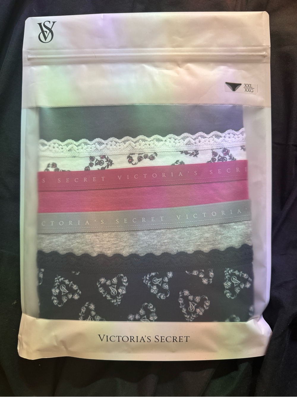 Victoria's Secret Women's Bikini Panty 5 Pack - Black, Pink, Gray, White